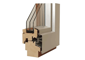 Wooden windows with aluminium cladding WWLHouses
